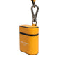 Case Yellow Calf Leather Logo Flip Holder Strap Airpods