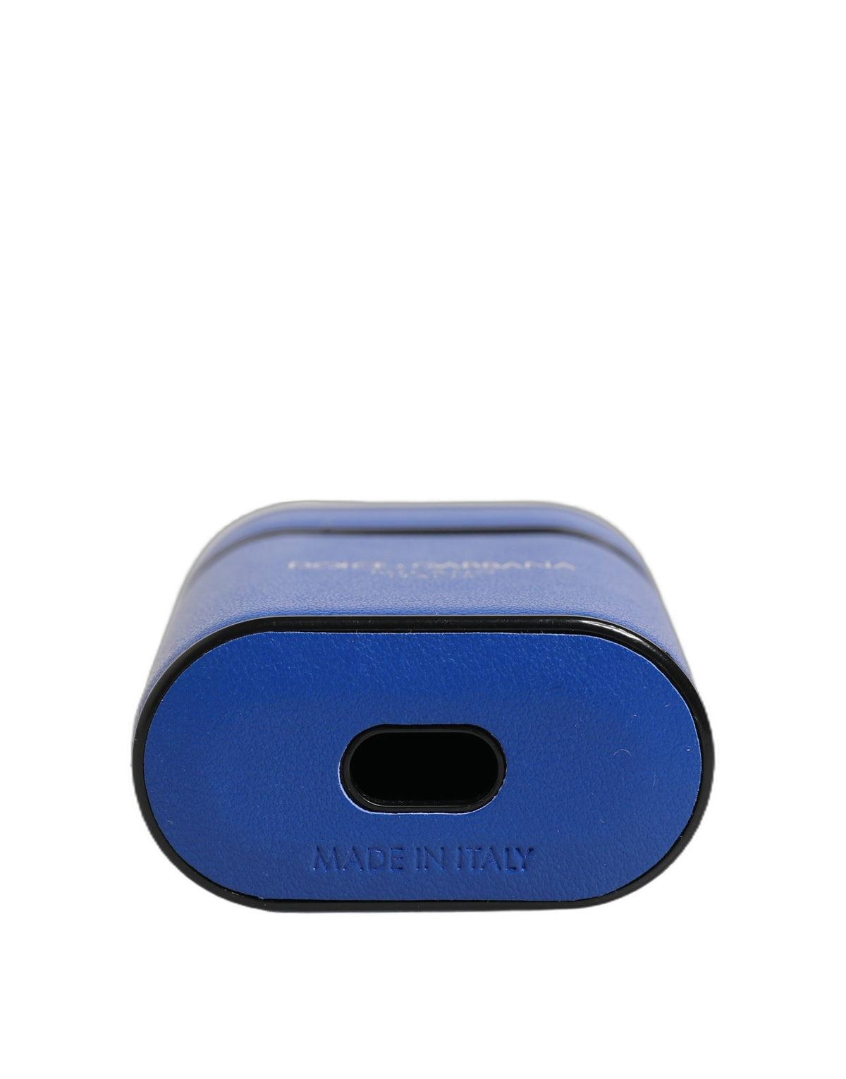 Case Blue Calf Leather Logo Flip Holder Strap Airpods