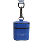 Case Blue Calf Leather Logo Flip Holder Strap Airpods