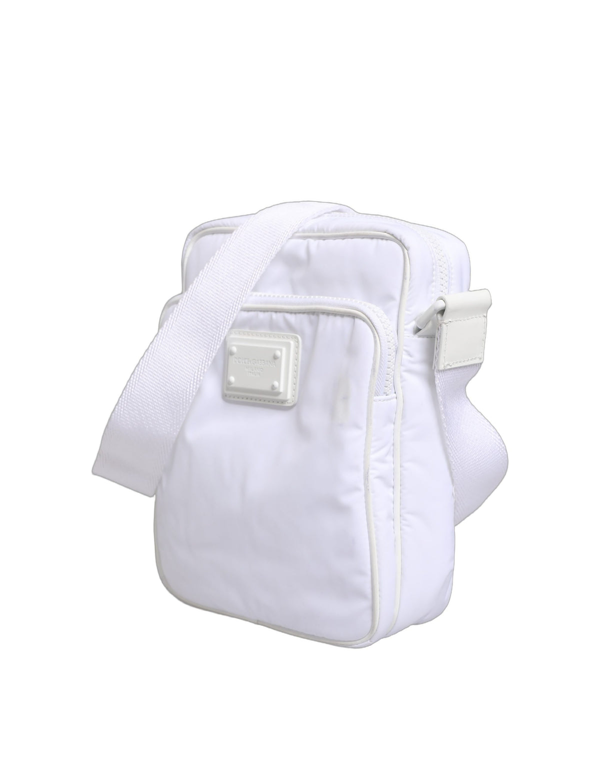 White Logo Plaque Crossbody Shoulder Borse Men Bag