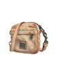 Beige Vintage Leather Logo Plaque Shoulder Borse Men Bag