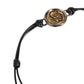 Black Polyester Cord Gold Tone Roman Coin Charm Bracelet