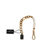Gold Brass Pearl Embellished Chain Link Jewelry Bracelet