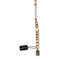 Gold Brass Pearl Embellished Chain Link Jewelry Bracelet
