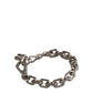 Silver Tone Heavy Chain Link Signature DG Logo Bracelet