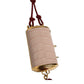 Pink Exotic Leather Mini Mirror Tassel Makeup Bag