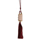 Pink Exotic Leather Mini Mirror Tassel Makeup Bag