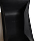 Black Calfskin Leather Logo Print Bifold CoinPurse Wallet