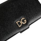 Case Flip Cover Black Calf Leather iPhone X - XS Phone
