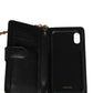 Case Flip Cover Black Calf Leather iPhone X - XS Phone