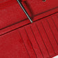 Red Dauphine Leather ID Men Card Holder Bifold Wallet