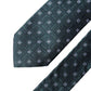 Dark Green Patterned Silk Adjustable Men Necktie Tie