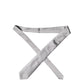 Gray Satin 100% Silk Adjustable Men Tied Necktie Tie
