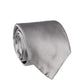 Gray Satin 100% Silk Adjustable Men Tied Necktie Tie