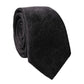 Black Solid 100% Silk Adjustable Men Tied Necktie Tie