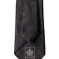 Black Solid 100% Silk Adjustable Men Tied Necktie Tie