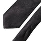 Black Solid 100% Silk Adjustable Men Tied Necktie Tie