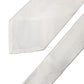 White Solid Silk Blend Adjustable Men Tied Necktie Tie