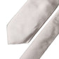 Light Gray Silk Satin Wide Adjustable Men Necktie Tie