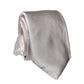 Light Gray Silk Satin Wide Adjustable Men Necktie Tie