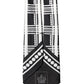 Black White Abstract Silk Adjustable Men Tied Necktie Tie