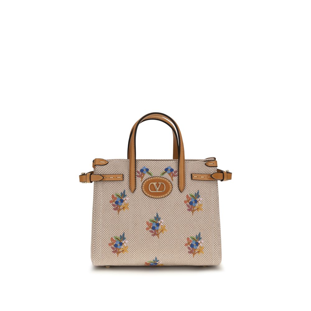 Beige Cotton Handbag