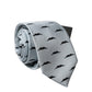 Light Gray Mustache Fantasy Silk Adjustable Necktie Tie