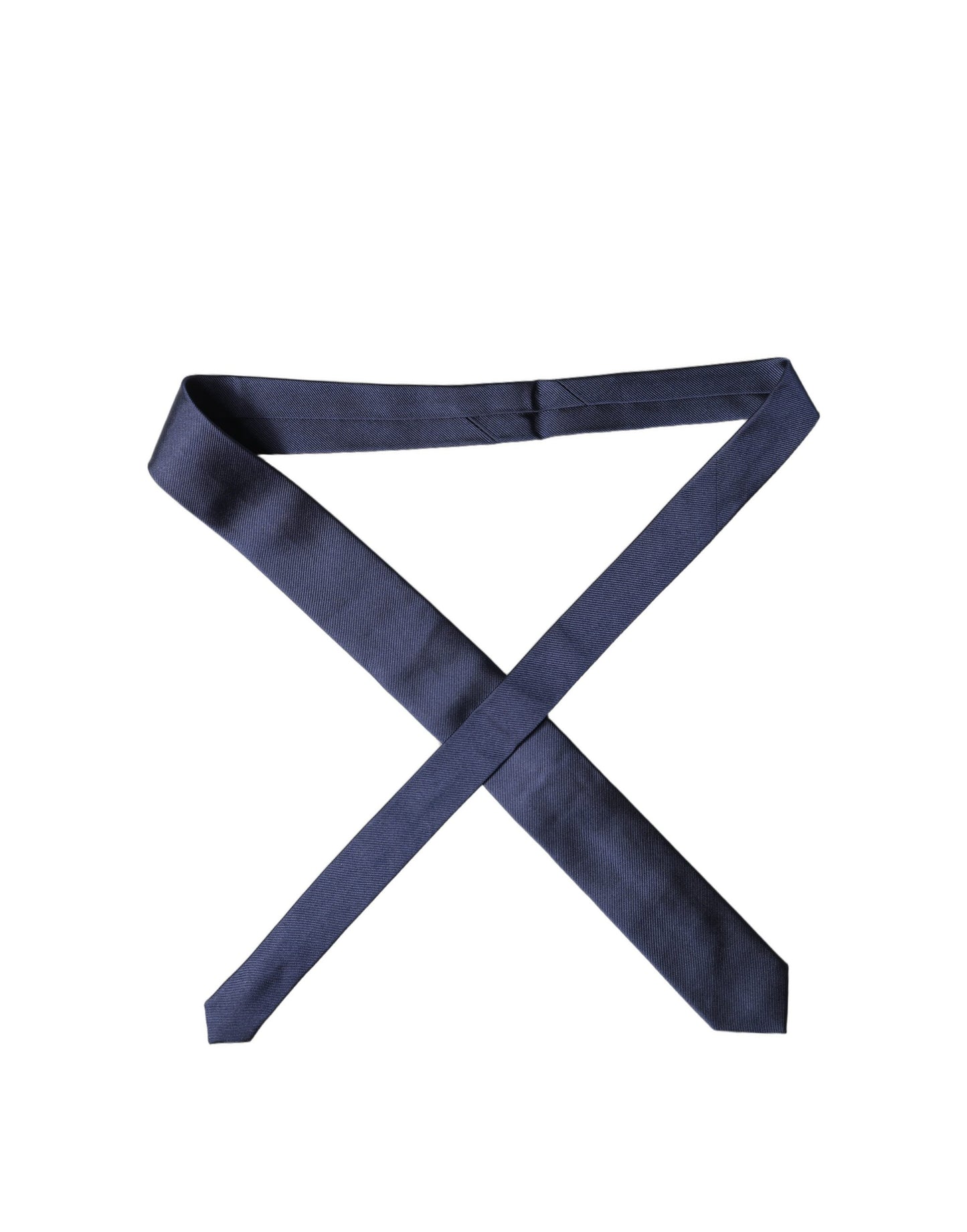 Navy Blue Solid 100% Silk Adjustable Men Necktie Tie