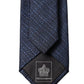 Navy Blue Textured Silk Adjustable Men Tied Necktie Tie