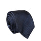 Navy Blue Textured Silk Adjustable Men Tied Necktie Tie
