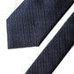 Navy Blue Textured Silk Adjustable Men Tied Necktie Tie