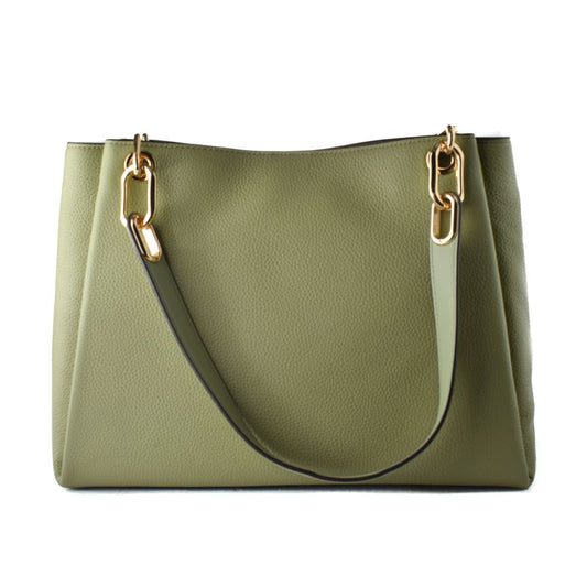 Bicolor Leather Handbag