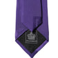 Purple DG Logo Monogram Silk Adjustable Men Necktie Tie