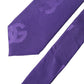 Purple DG Logo Monogram Silk Adjustable Men Necktie Tie