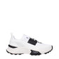 White Fabric Athletic Sneakers