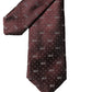 Burgundy Logo Monogram Silk Adjustable Men Necktie Tie