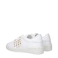 White Leather Low Top Sneakers