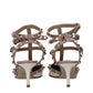 Beige Leather High Heel Pumps