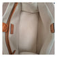 Beige Fabric Handbag