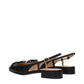 Black Leather Ballet Flats