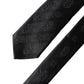 Black Patterned 100% Silk Adjustable Men Necktie Tie