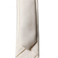 Off White Solid 100% Silk Adjustable Men Tied Necktie Tie