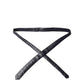 Black Solid Lamb Leather Adjustable Men Tied Necktie Tie
