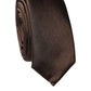 Brown Solid 100% Silk Adjustable Men Tied Necktie Tie