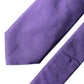 Purple Satin 100% Silk Adjustable Men Tied Necktie Tie