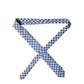 Blue White Geometric Silk Adjustable Men Tied Necktie Tie