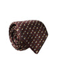 Burgundy Geometric Silk Adjustable Men Tied Necktie Tie
