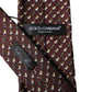 Burgundy Geometric Silk Adjustable Men Tied Necktie Tie