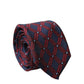 Blue Red Patterned 100% Silk Adjustable Men Necktie Tie