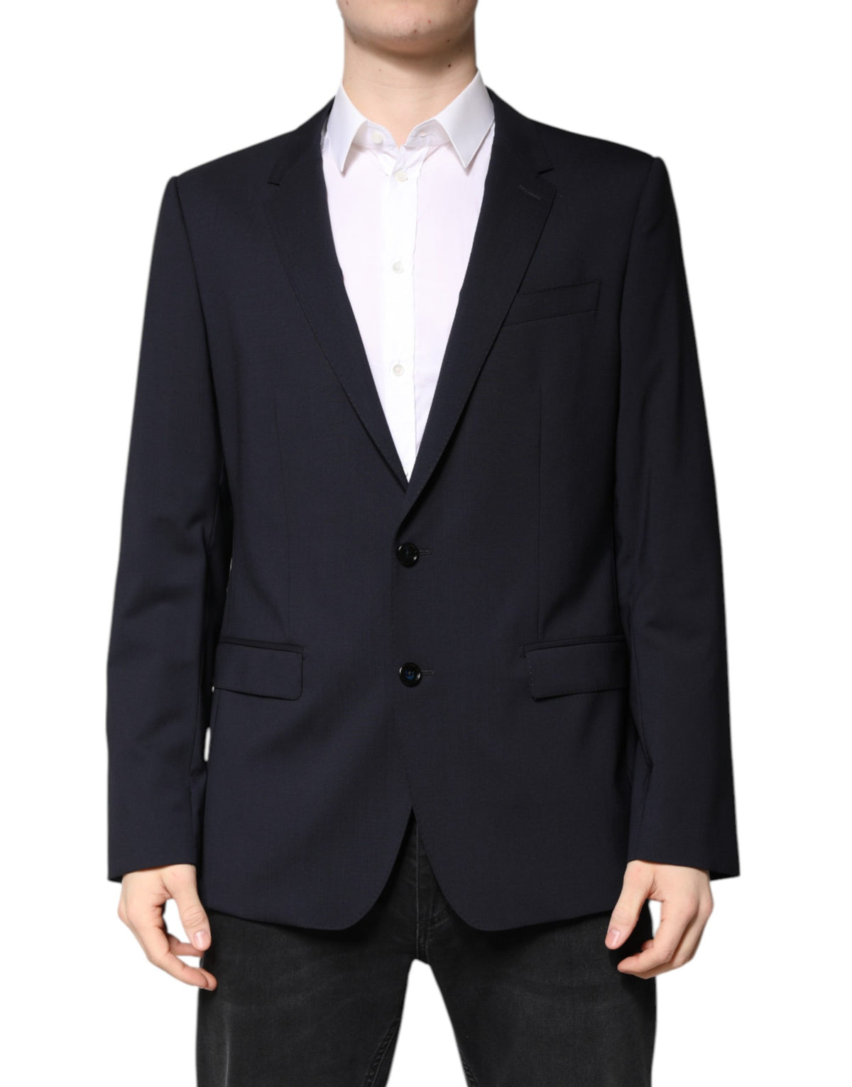 Blazer MARTINI Dark Blue Wool SingleBreasted Blazer